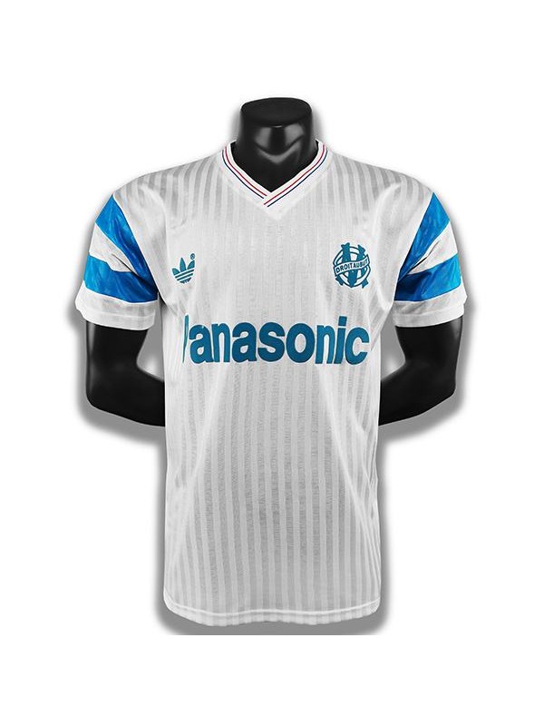 Olympique de Marseille home retro jersey maillot match men's first sportwear football shirt 1990-1991